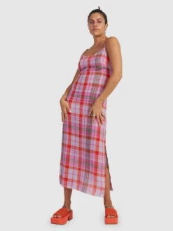 Roxy Tartan Times Slip Shirt Dress -Shoreline Mood urjwd03154 roxyw pfm8 sd1