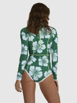 Roxy Digi High Long Sleeve One-Piece Swimsuit 16 Roxy Digi High Long Sleeve One-Piece Swimsuit -Shoreline Mood urjwr03201 roxyw gsj8 bck1