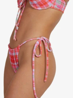 Roxy Tartan Times Tie-Side Bikini Bottoms -Shoreline Mood urjx403066 roxyw nmb8 dtl1