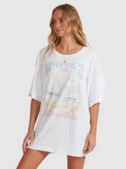 Roxy Sweet Jane Oversized T-Shirt -Shoreline Mood urjzt03647 roxyw wbb0 sd1