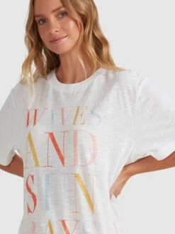 Roxy Crystal Visions Oversized T-Shirt -Shoreline Mood urjzt03648 roxyw wbb0 dtl1