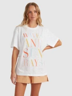 Roxy Crystal Visions Oversized T-Shirt -Shoreline Mood urjzt03648 roxyw wbb0 frt2