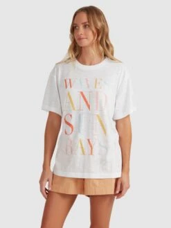 Roxy Crystal Visions Oversized T-Shirt -Shoreline Mood urjzt03648 roxyw wbb0 sd1