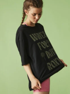 Roxy Barracuda Oversized T-Shirt -Shoreline Mood urjzt03719 roxym kvj0 frt2