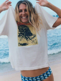 Roxy Poster Oversized T-Shirt -Shoreline Mood urjzt03747 roxyl yef8 frt3