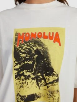 Roxy Poster Oversized T-Shirt -Shoreline Mood urjzt03747 roxyw yef8 dtl1